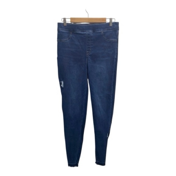 SPANX Denim - Spanx Distressed Ankle Skinny Denim Jean Legging - 20203P - Medium Wash - XL
